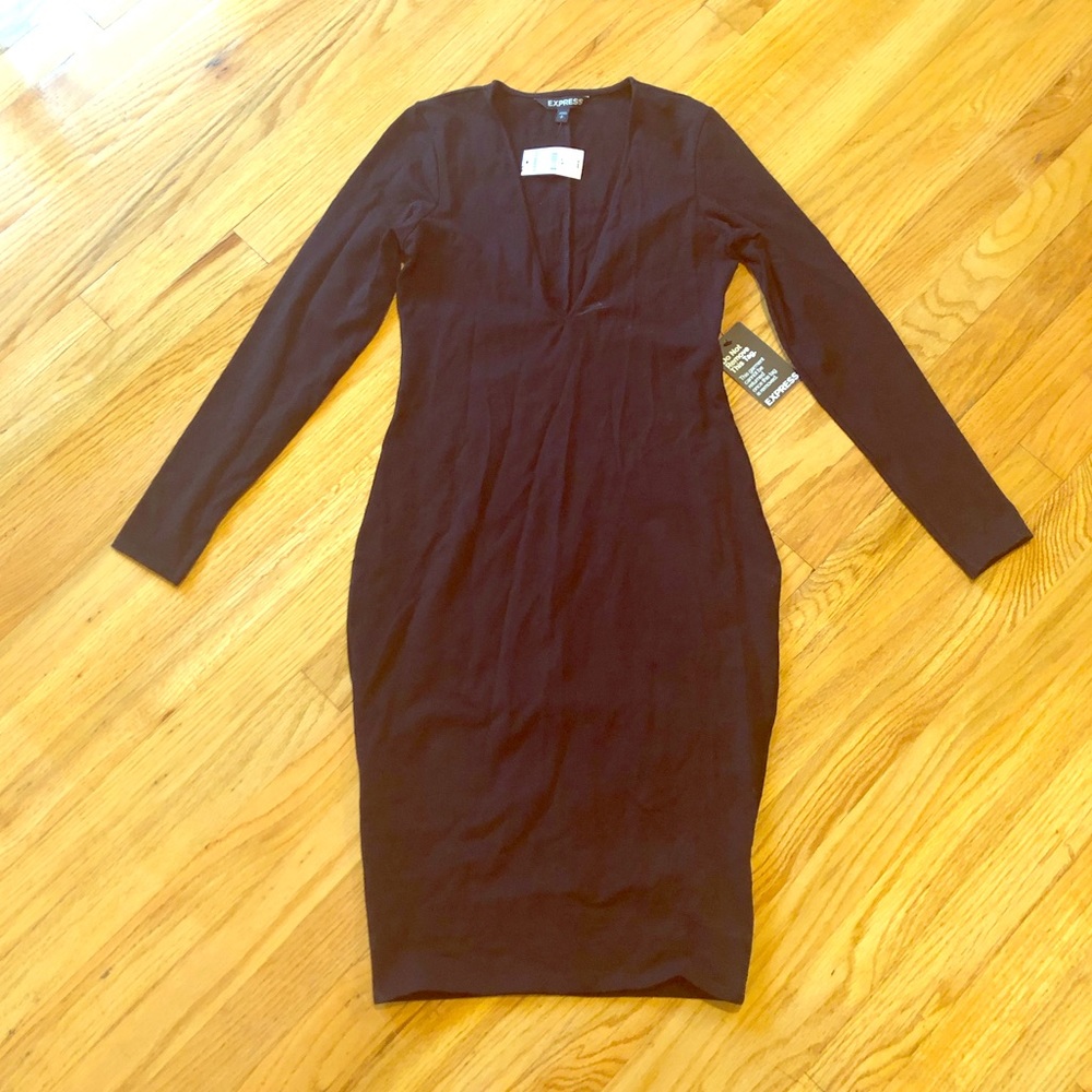 Express Long Sleeve Black Dress